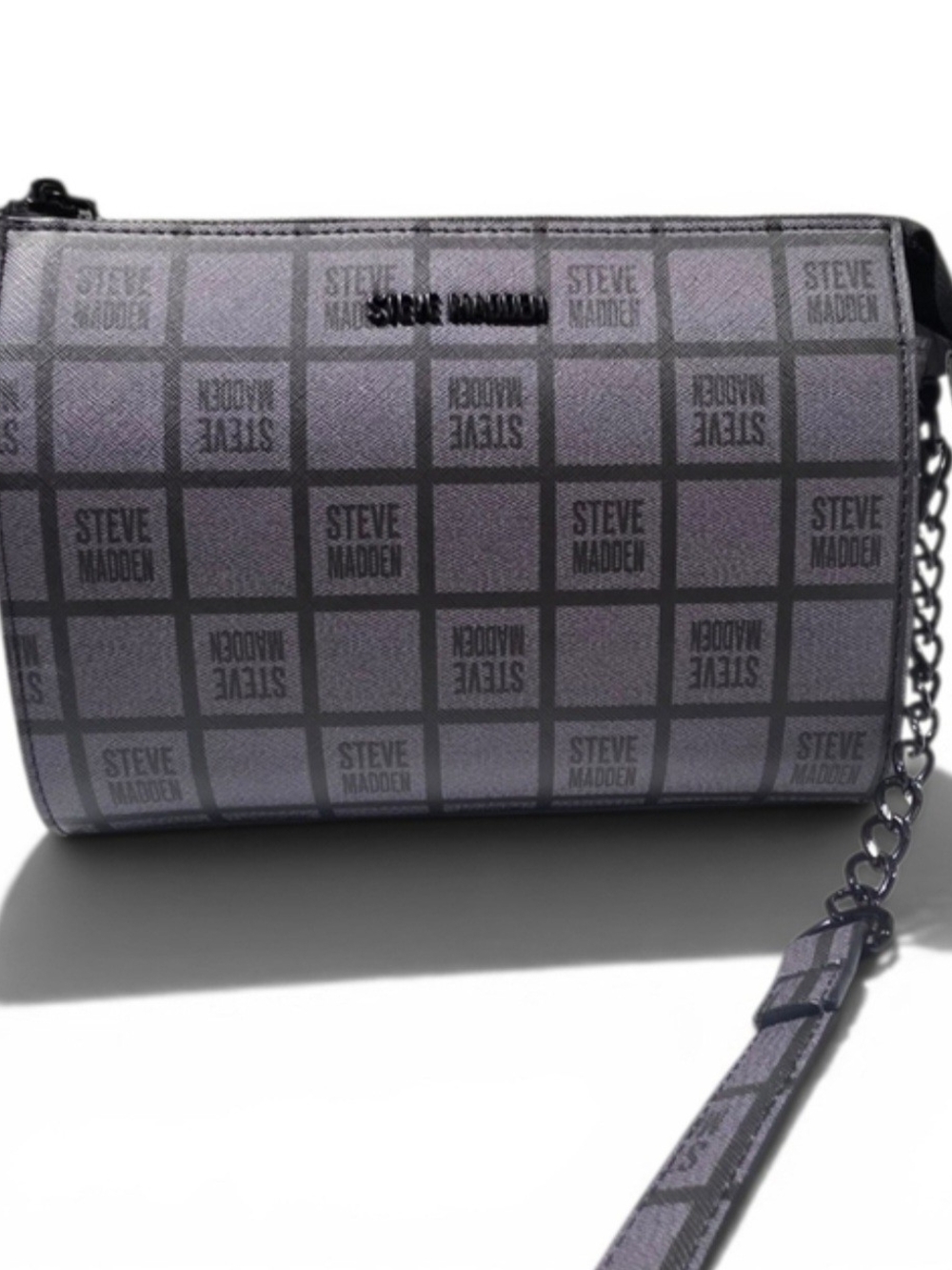 Steve Madden NWT Gray Logo Crossbody Bag